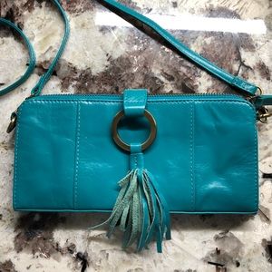 Latico Teal Crossbody Wallet